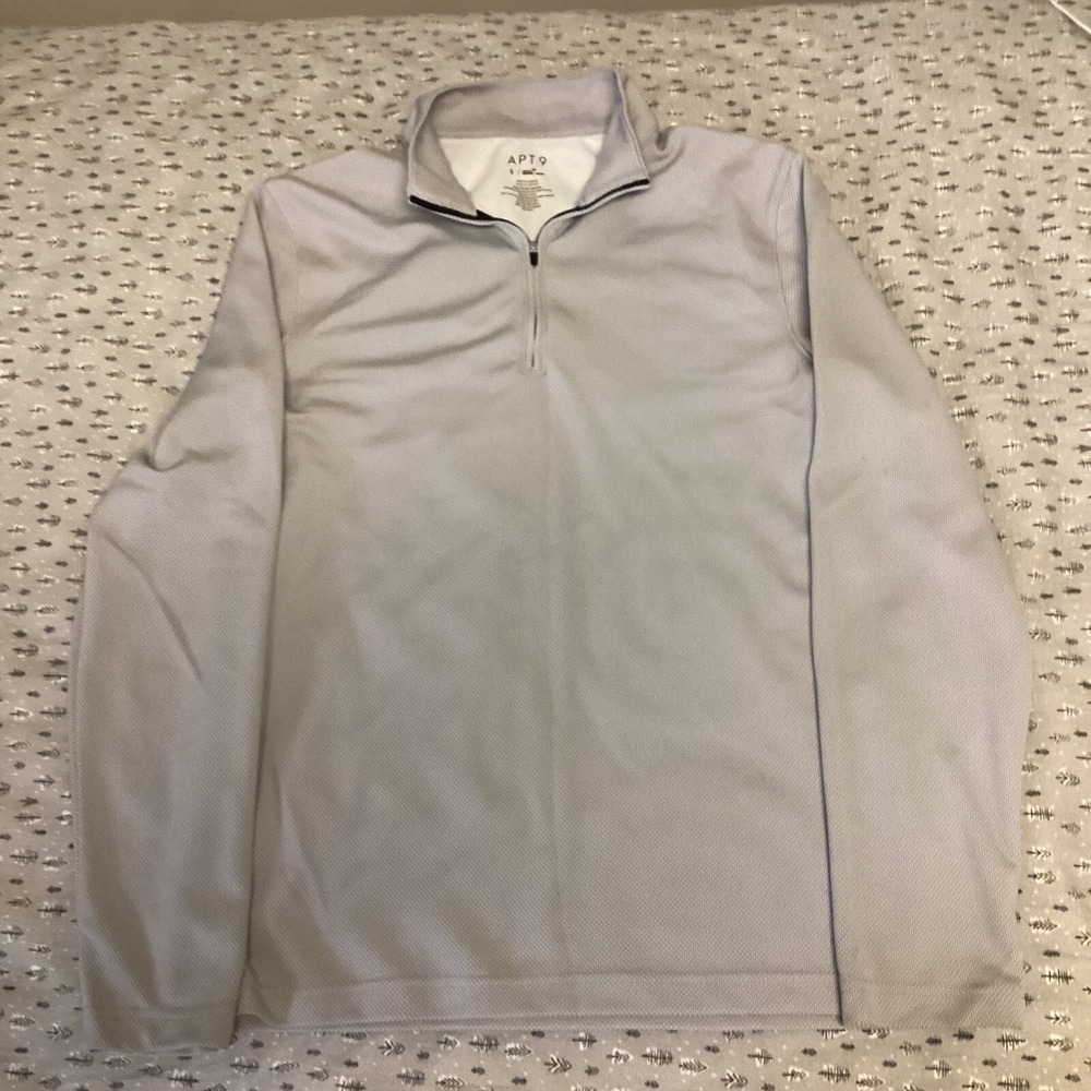 Apt.9 Mens Sweater Long Sleeve Jacket Size Small Comfort Gray Stretch Top